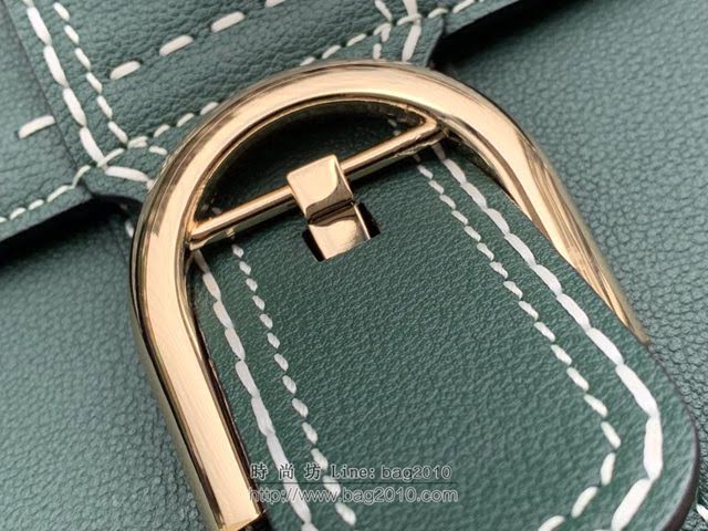 DELVAUX女包 Brillant系列手袋 手縫版黑色MM中號 德爾沃女手提包 女手拎包 Delvaux單肩斜挎包 DF0028手縫 翡翠綠  fcs1383